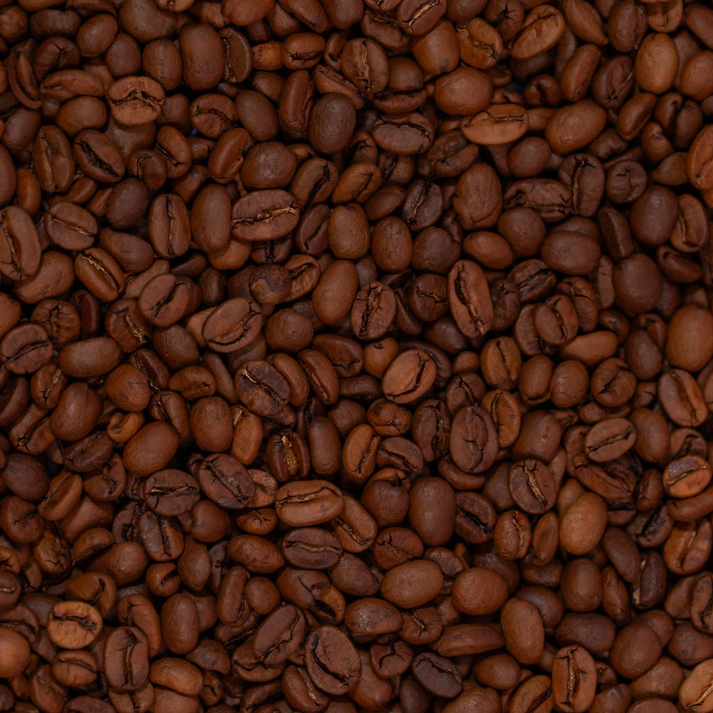 Close-up of roasted coffee beans
