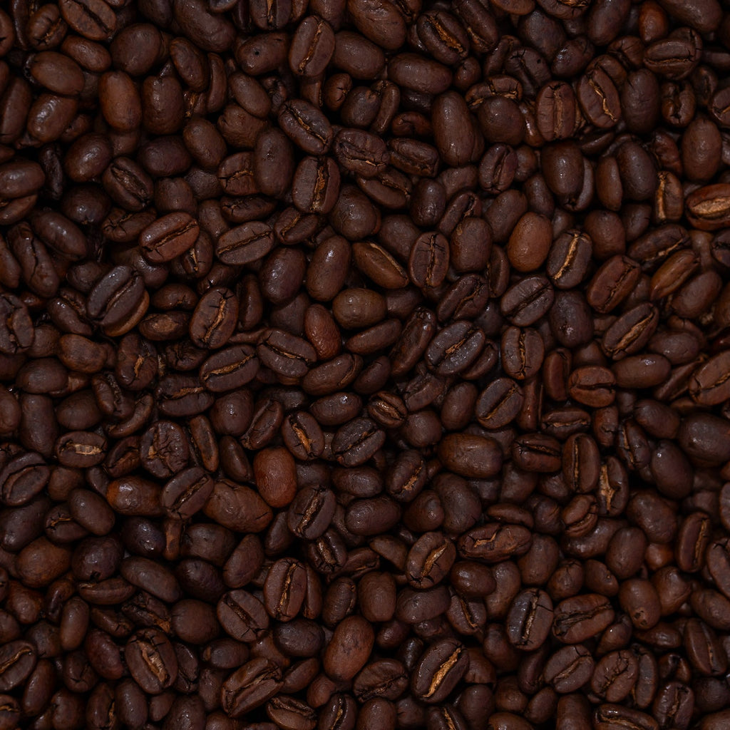 Close-up of roasted coffee beans